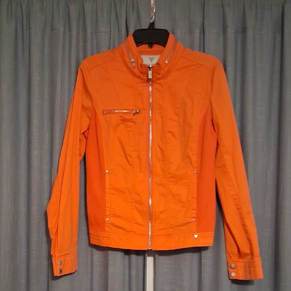 Guess Vibrant Orange Women's Utility Jacket